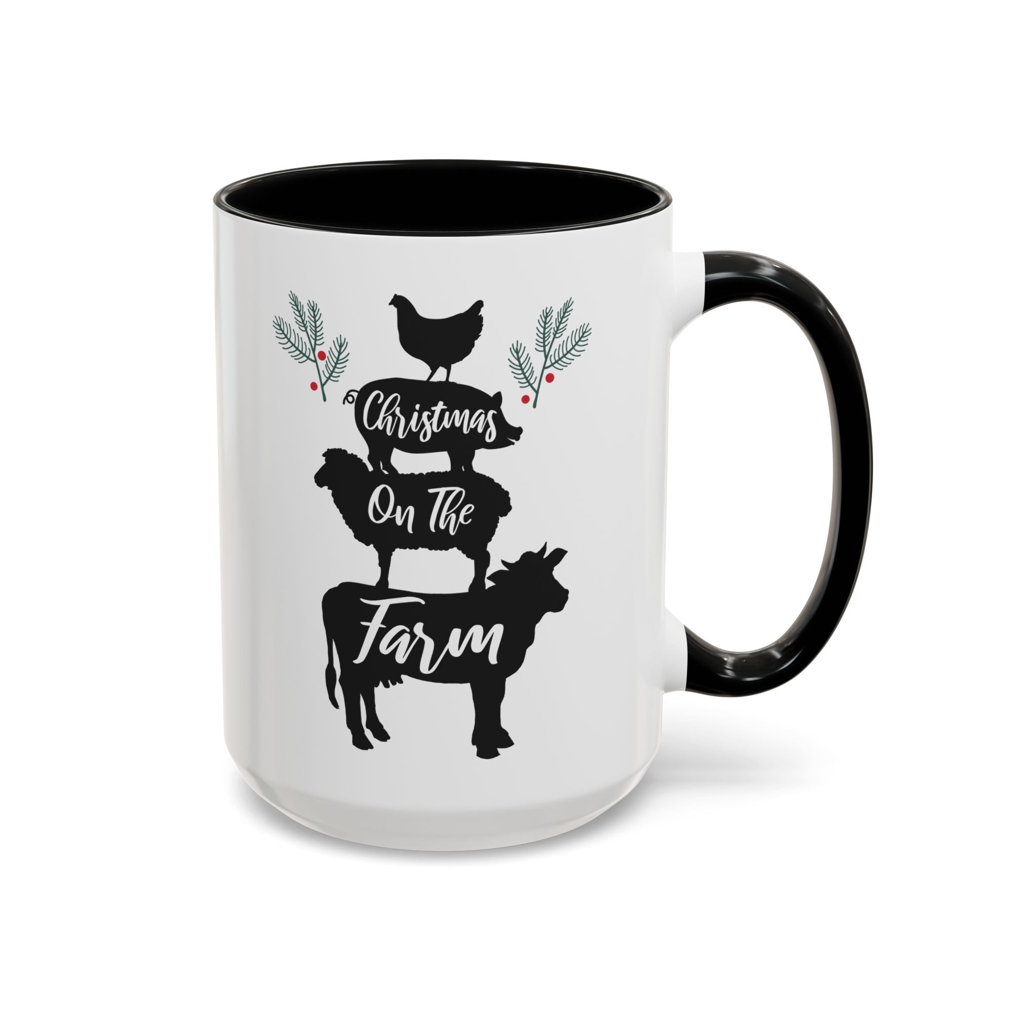 Christmas on the Farm Mug - 15oz / Black - Wild Pour