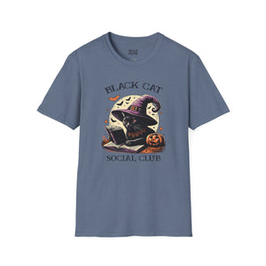 Black Cat Social Club Tee - Heather Indigo / S - Wild Pour