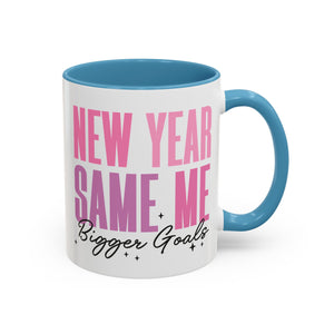 New Year, Same Me, Bigger Goals Mug - 11oz / Light Blue - Wild Pour