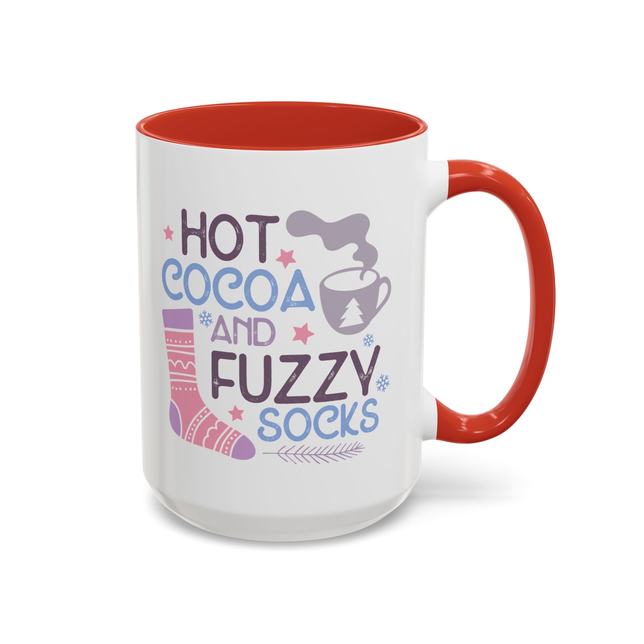 Hot Cocoa and Fuzzy Socks Mug - 15oz / Red - Wild Pour