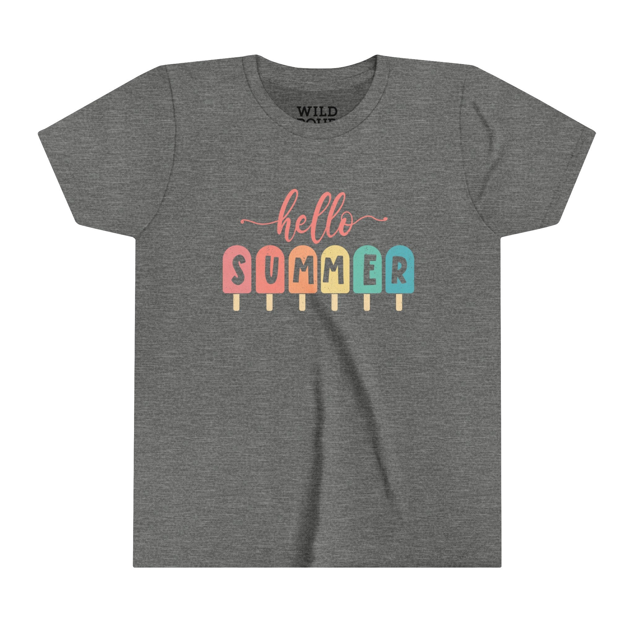 Hello Summer Youth Tee - Deep Heather / S - Wild Pour