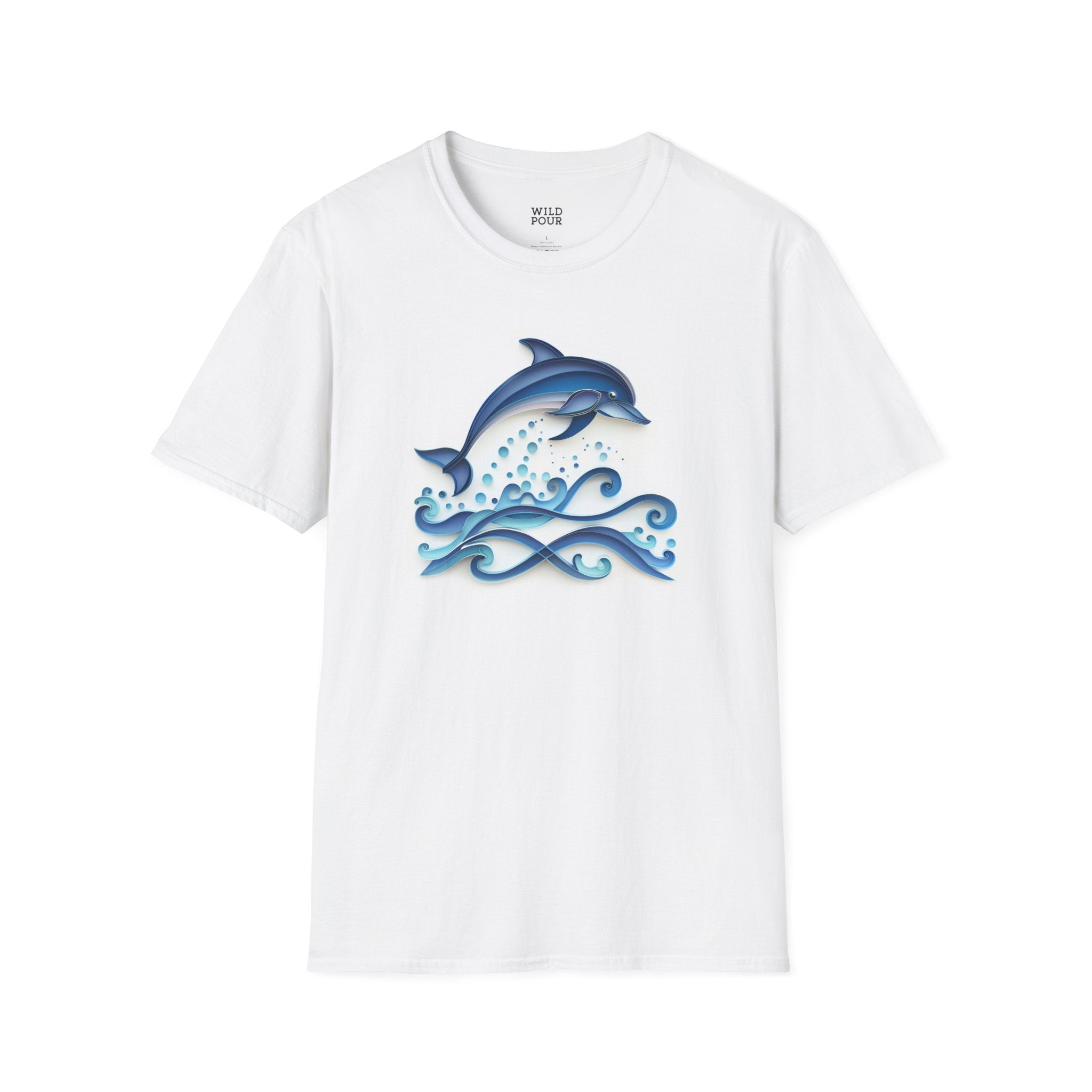 Leaping Dolphin, Paper Quilling Tee - Wild Pour