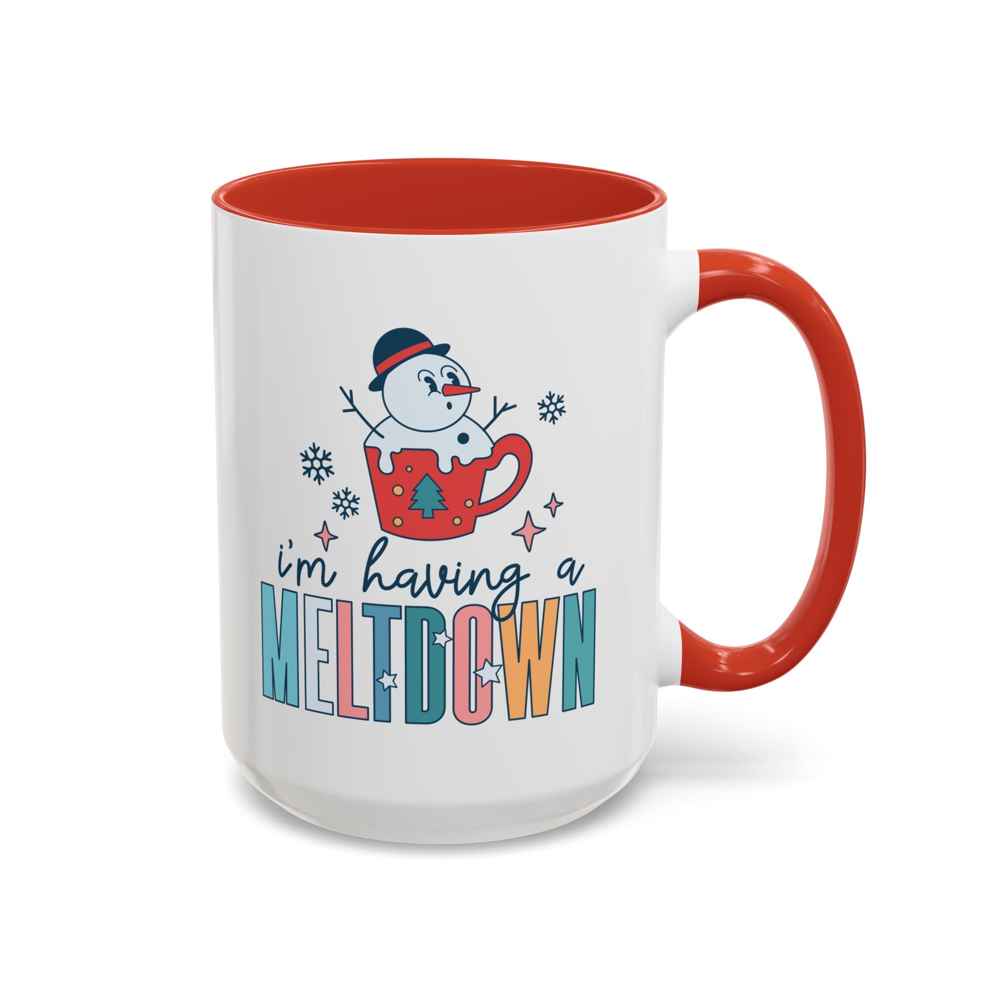 I'm Having a Meltdown, Snowman Mug - 15oz / Red - Wild Pour