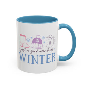 Just a Girl Who Loves Winter Mug - 11oz / Light Blue - Wild Pour