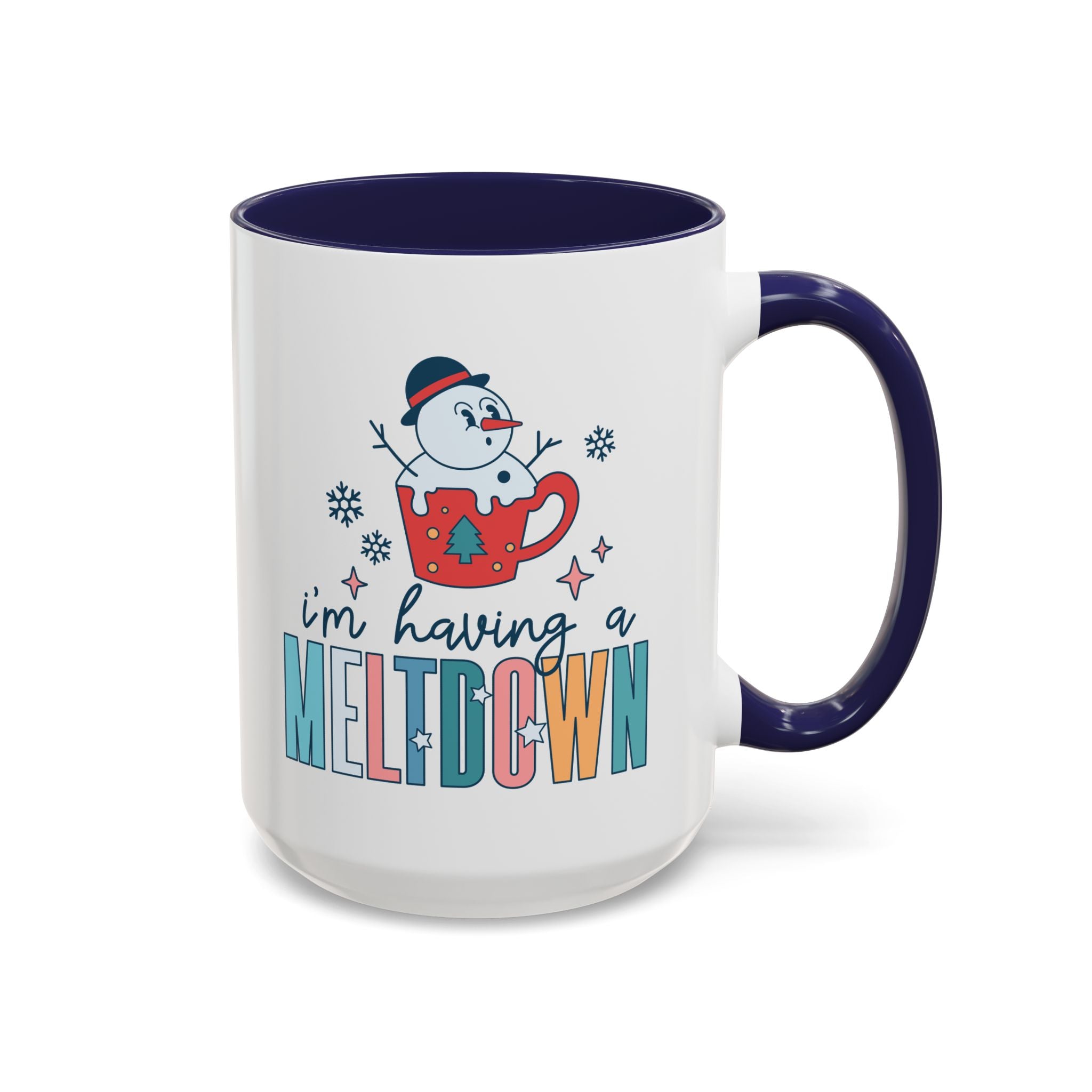 I'm Having a Meltdown, Snowman Mug - 15oz / Navy - Wild Pour