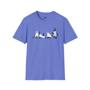 Cat Ghosts Tee - Heather Royal / S - Wild Pour