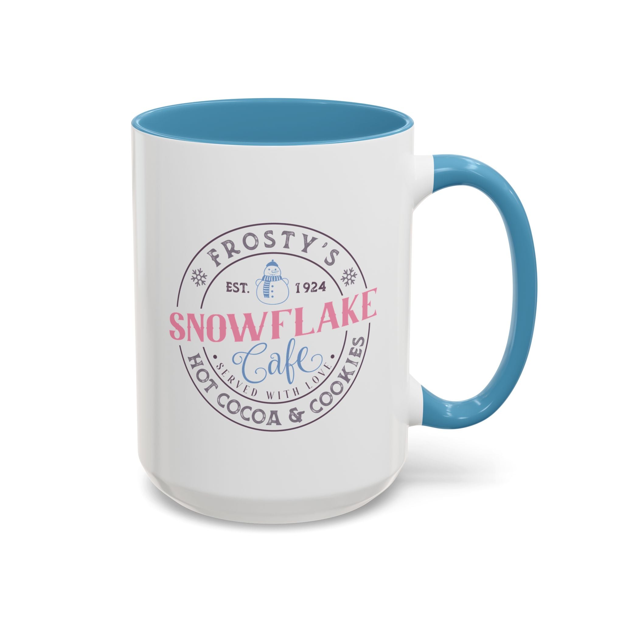 Frosty's Snowflake Cafe, Snowman Mug - 15oz / Light Blue - Wild Pour