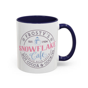 Frosty's Snowflake Cafe, Snowman Mug - 11oz / Navy - Wild Pour