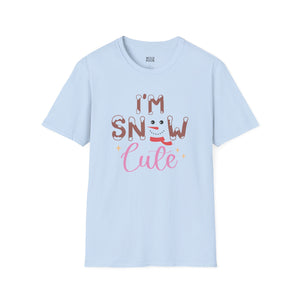 I'm Snow Cute, Snowman Tee - S / Light Blue - Wild Pour