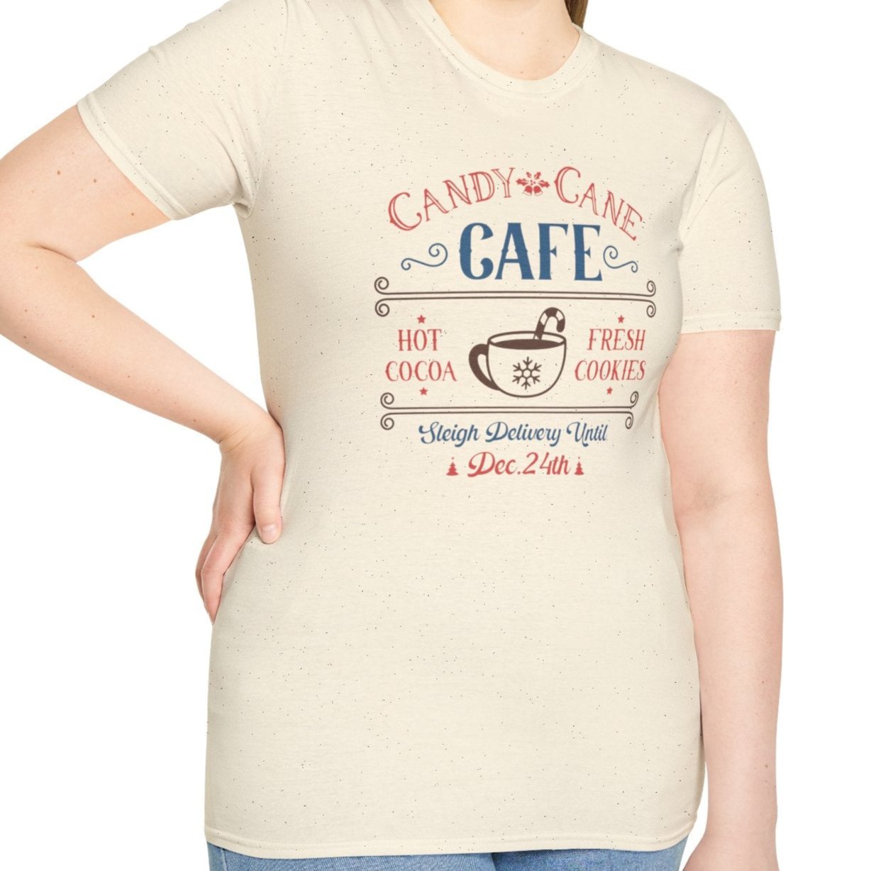 Candy Cane Cafe Tee - Wild Pour