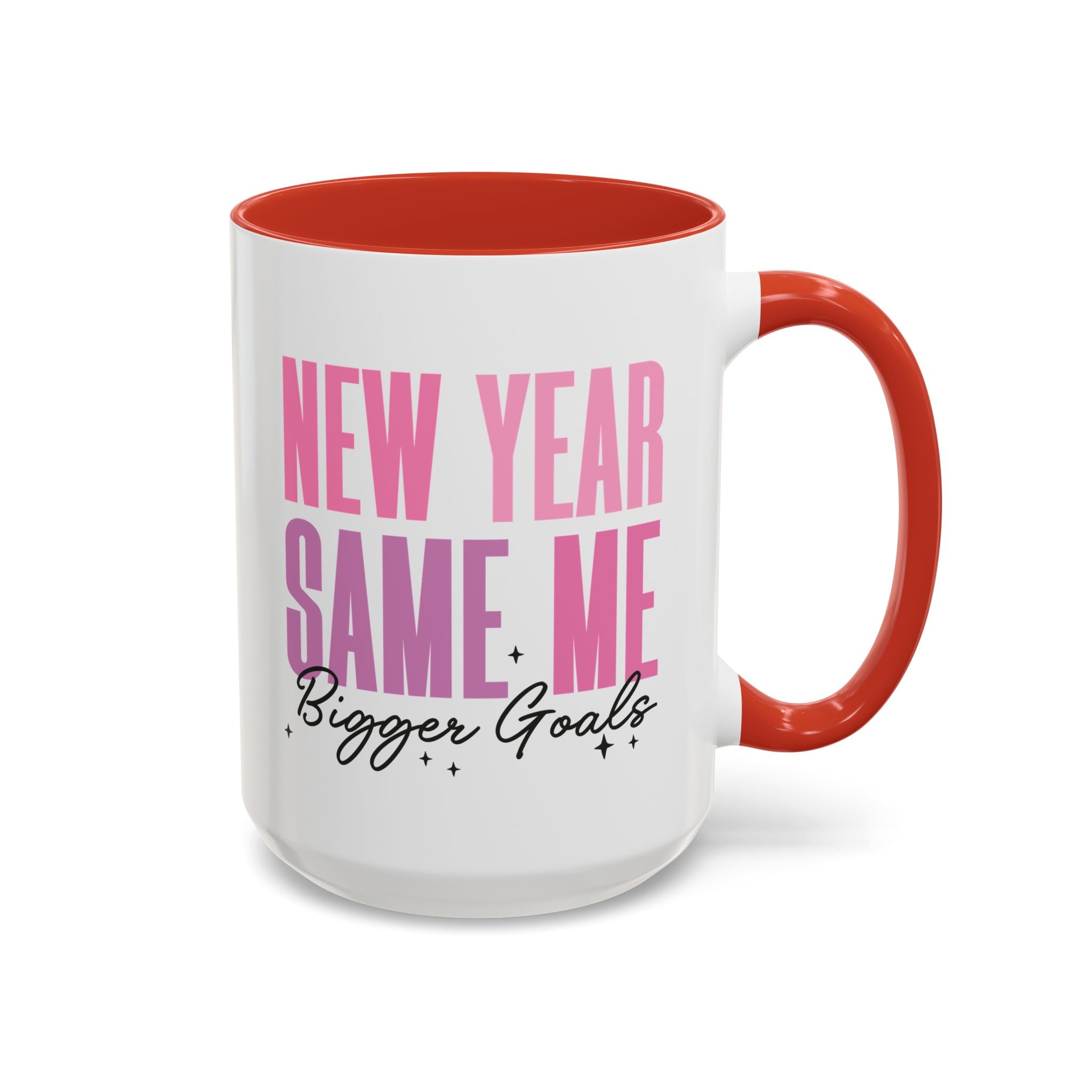 New Year, Same Me, Bigger Goals Mug - 15oz / Red - Wild Pour