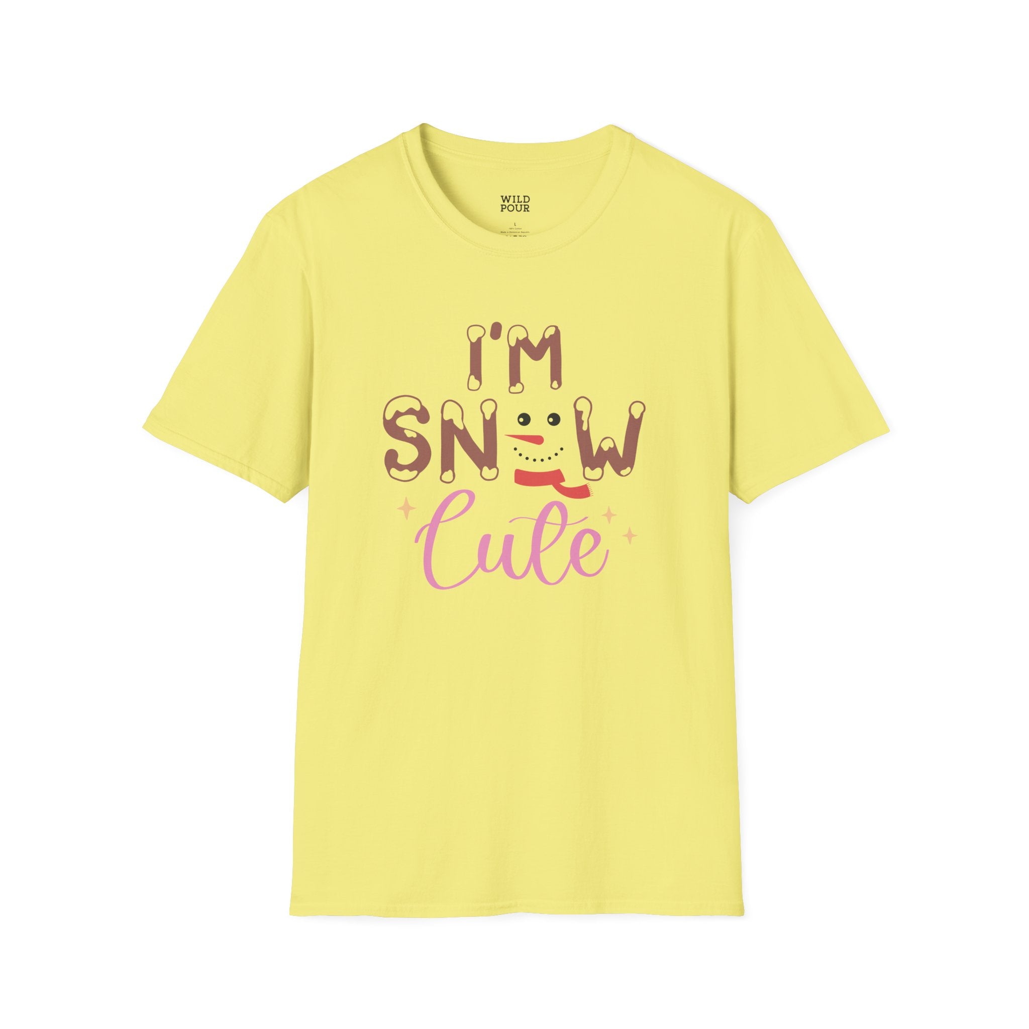 I'm Snow Cute, Snowman Tee - S / Cornsilk - Wild Pour