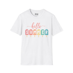 Hello Summer Popsicles Tee - White / S - Wild Pour