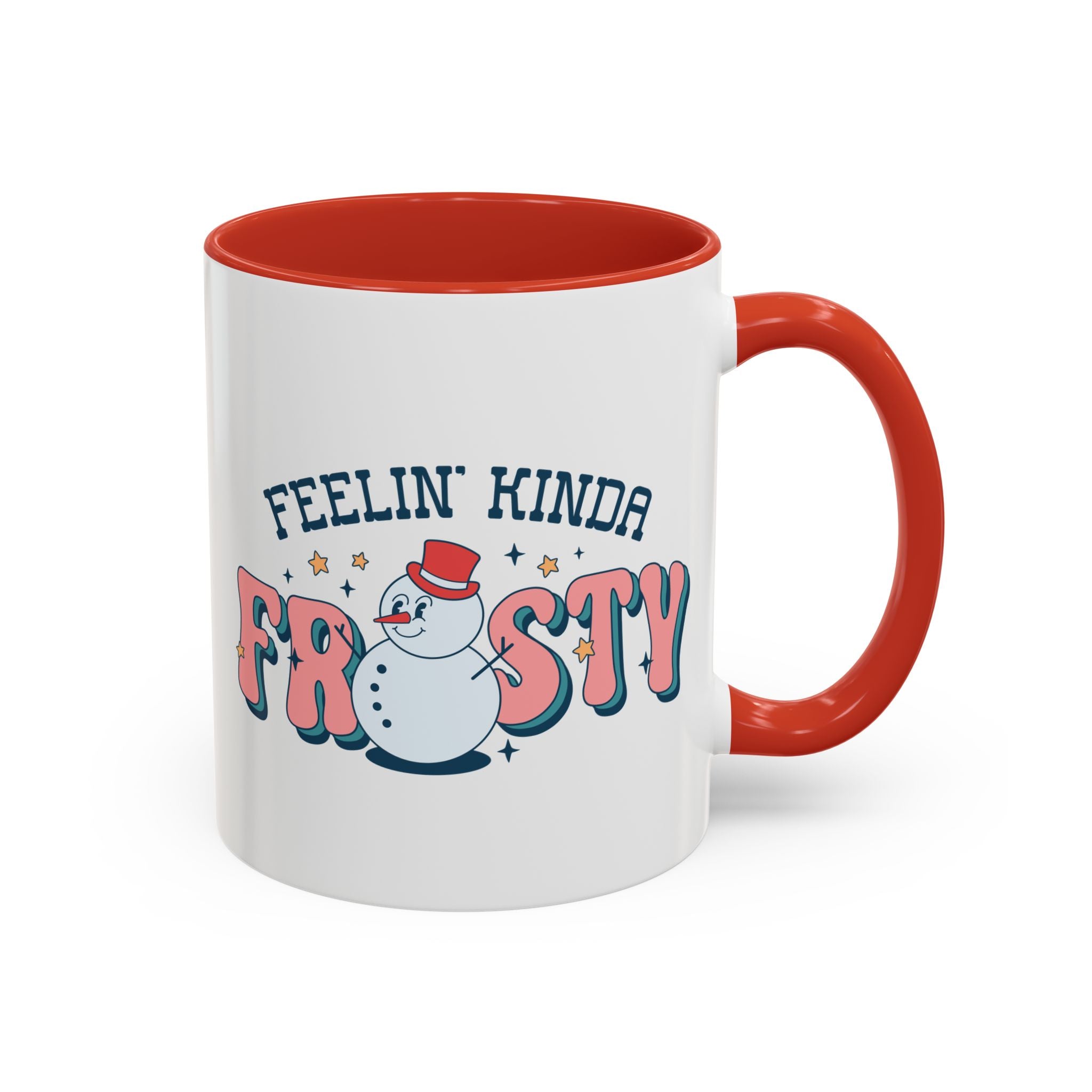 Feelin' Kinda Frosty, Snowman Mug - 11oz / Red - Wild Pour