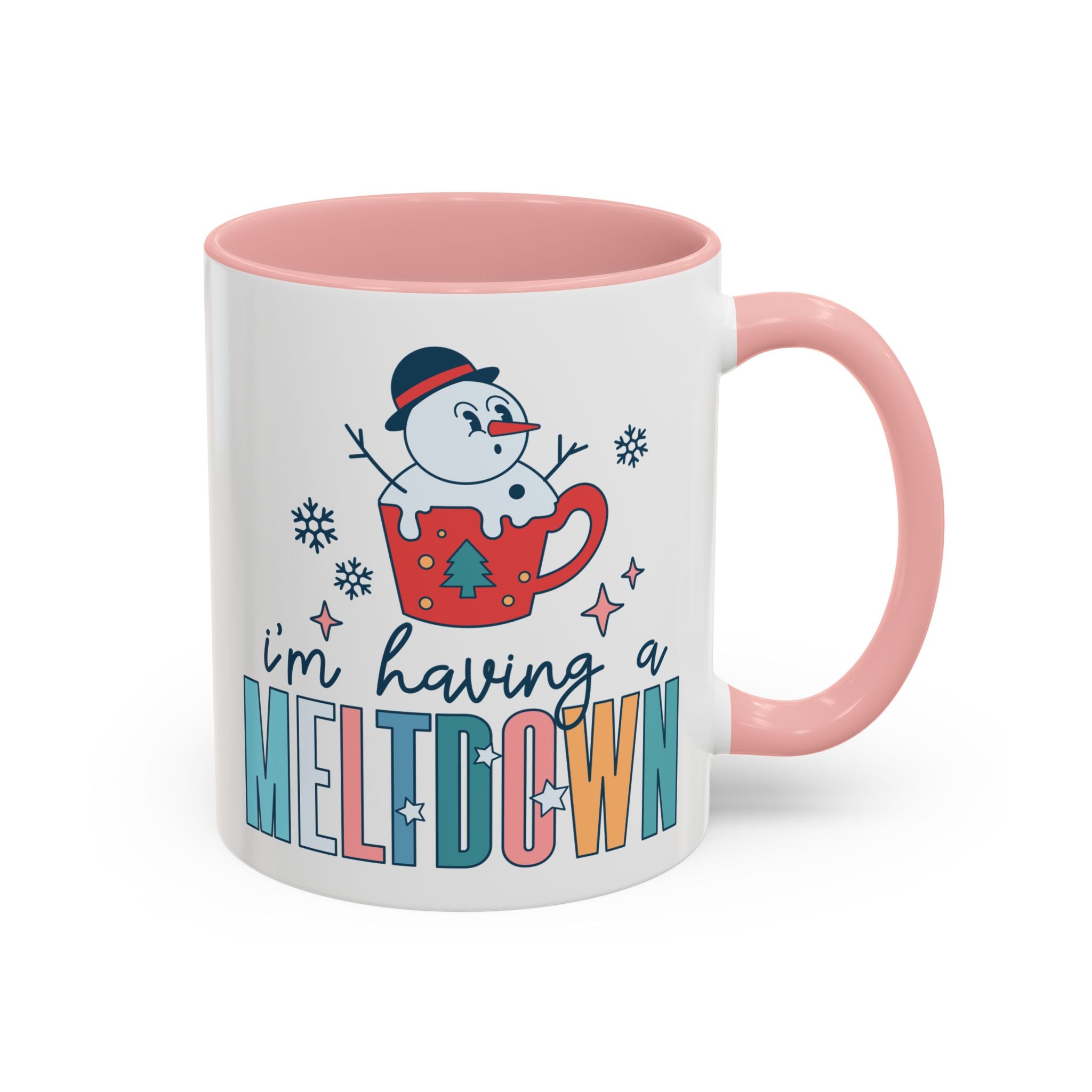 I'm Having a Meltdown, Snowman Mug - 11oz / Pink - Wild Pour