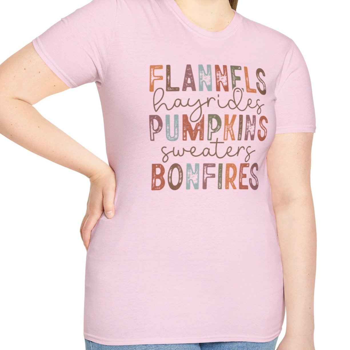 Flannels Hayrides Pumpkins Sweaters and Bonfires Tee - Wild Pour