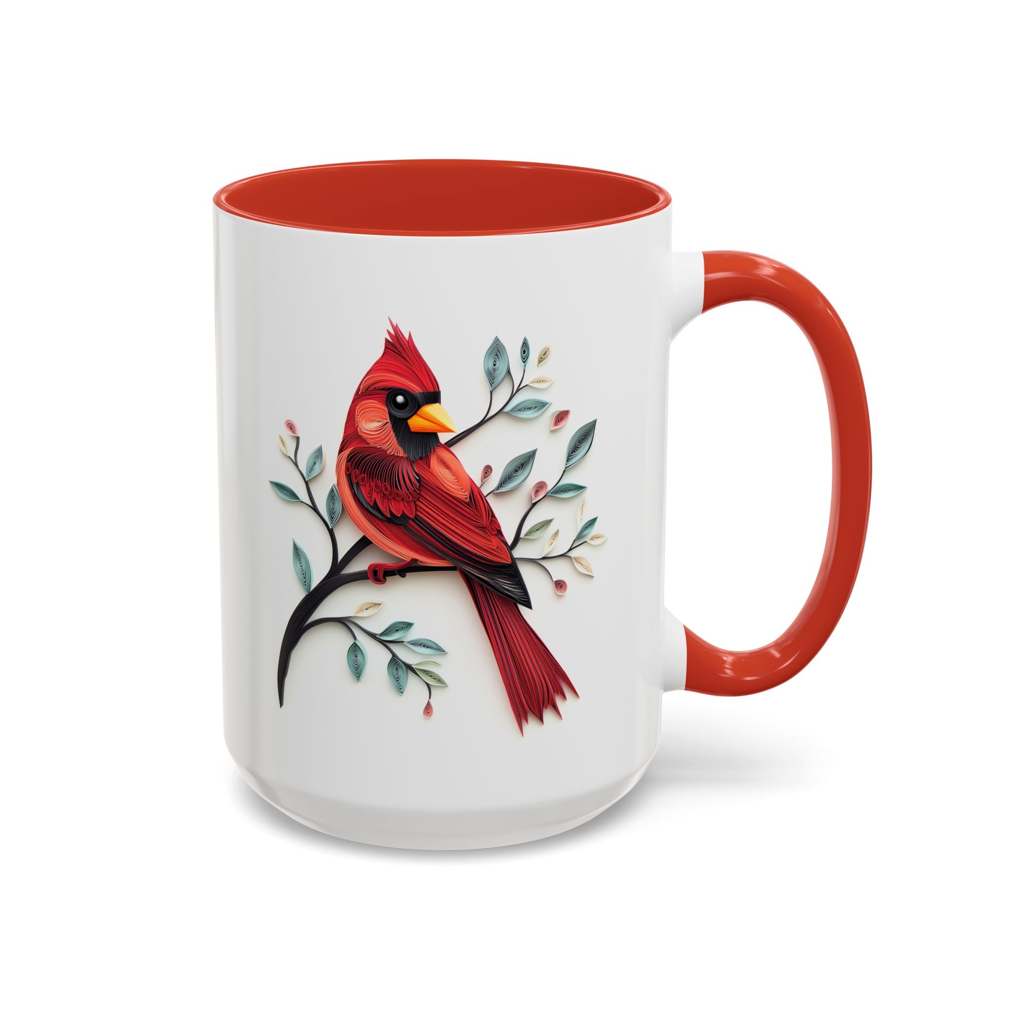 Cardinal, Paper Quilling Mug - 15oz / Red - Wild Pour