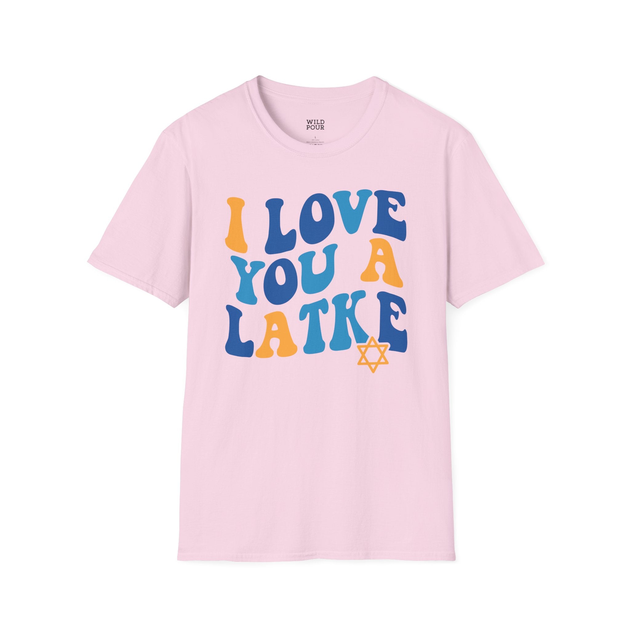 I Love You a Latke Tee - S / Light Pink - Wild Pour