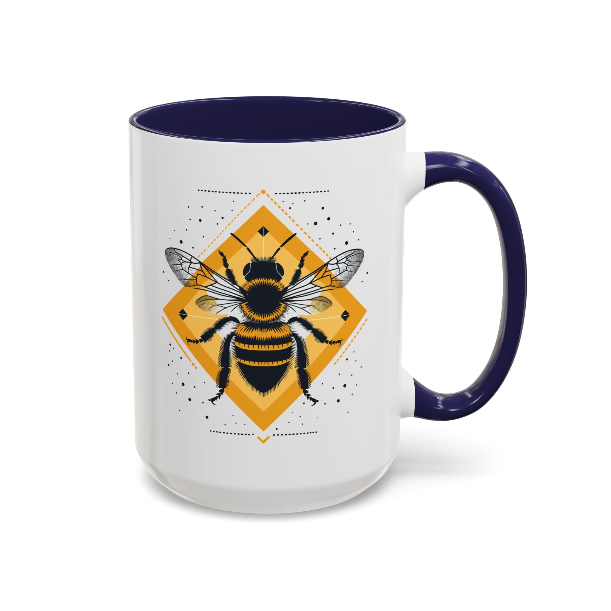 Honey Bee, Style C Mug - 15oz / Navy - Wild Pour