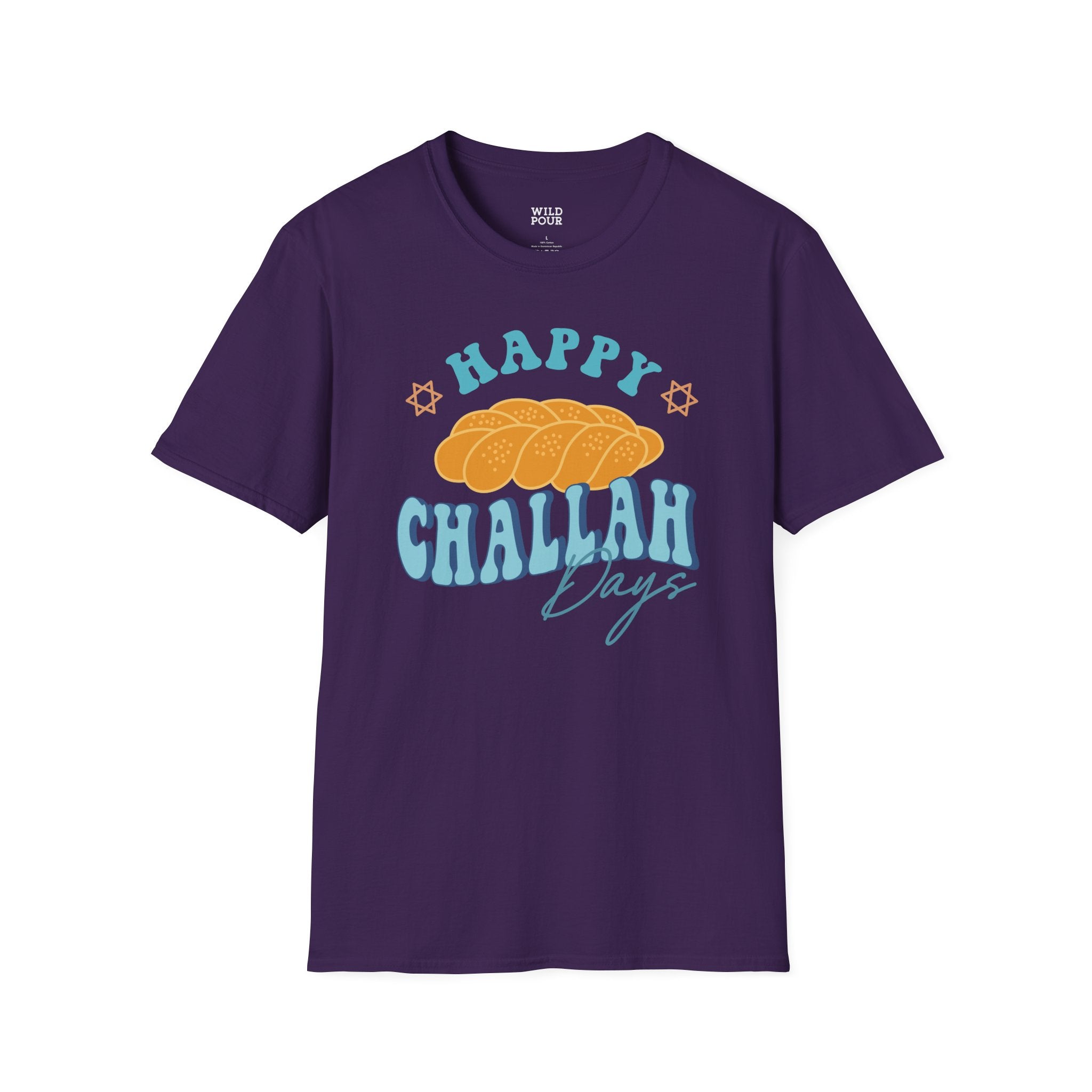 Happy Challah Days Tee - S / Purple - Wild Pour