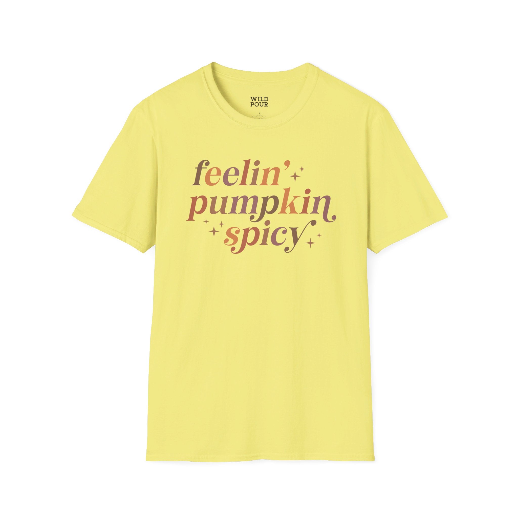 Feelin' Pumpkin Spicy Tee - S / Cornsilk - Wild Pour