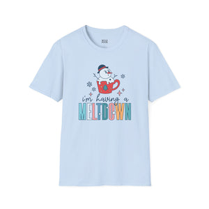 I'm Having a Meltdown, Snowman Tee - S / Light Blue - Wild Pour