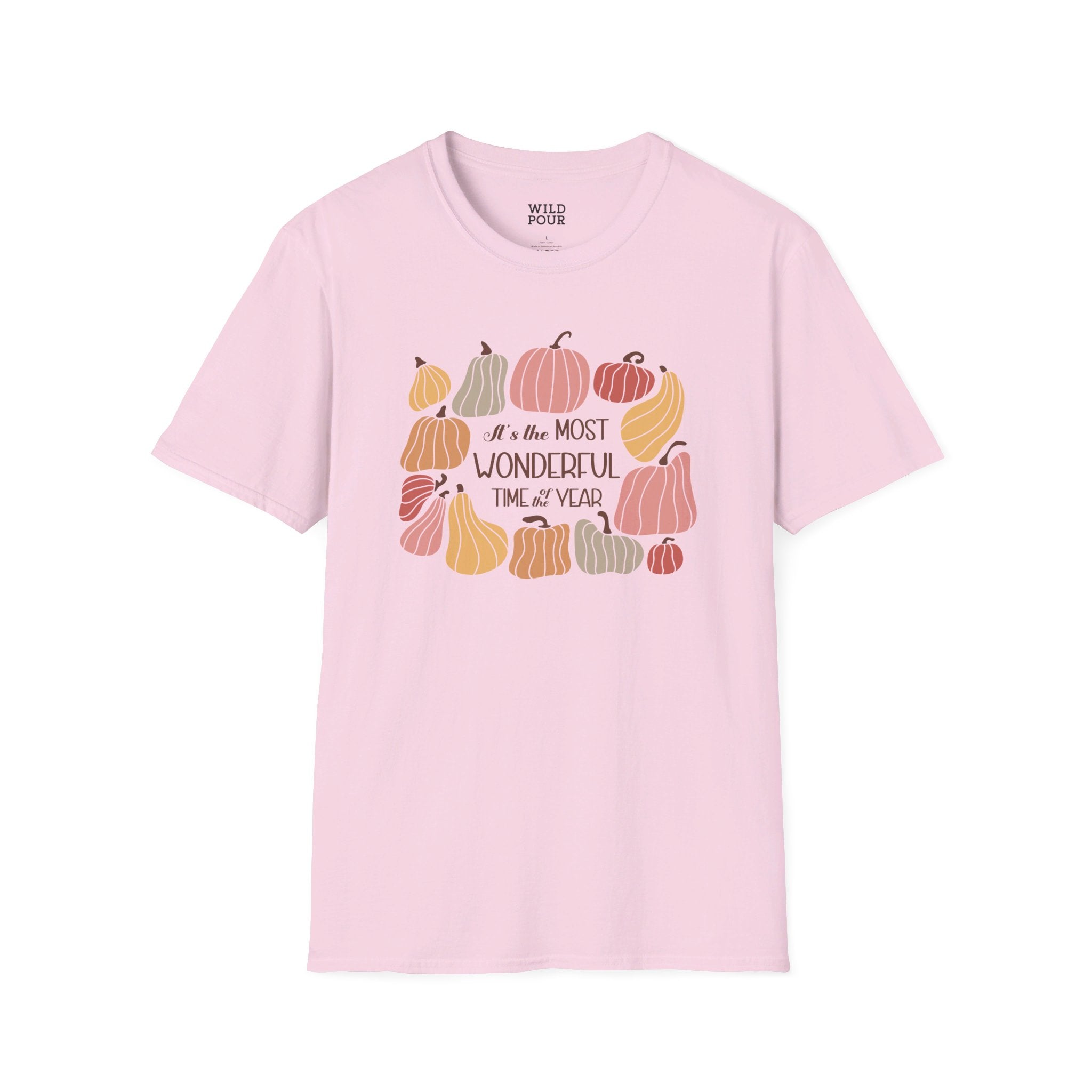 It's the Most Wonderful Time of the Year, Fall Tee - S / Light Pink - Wild Pour