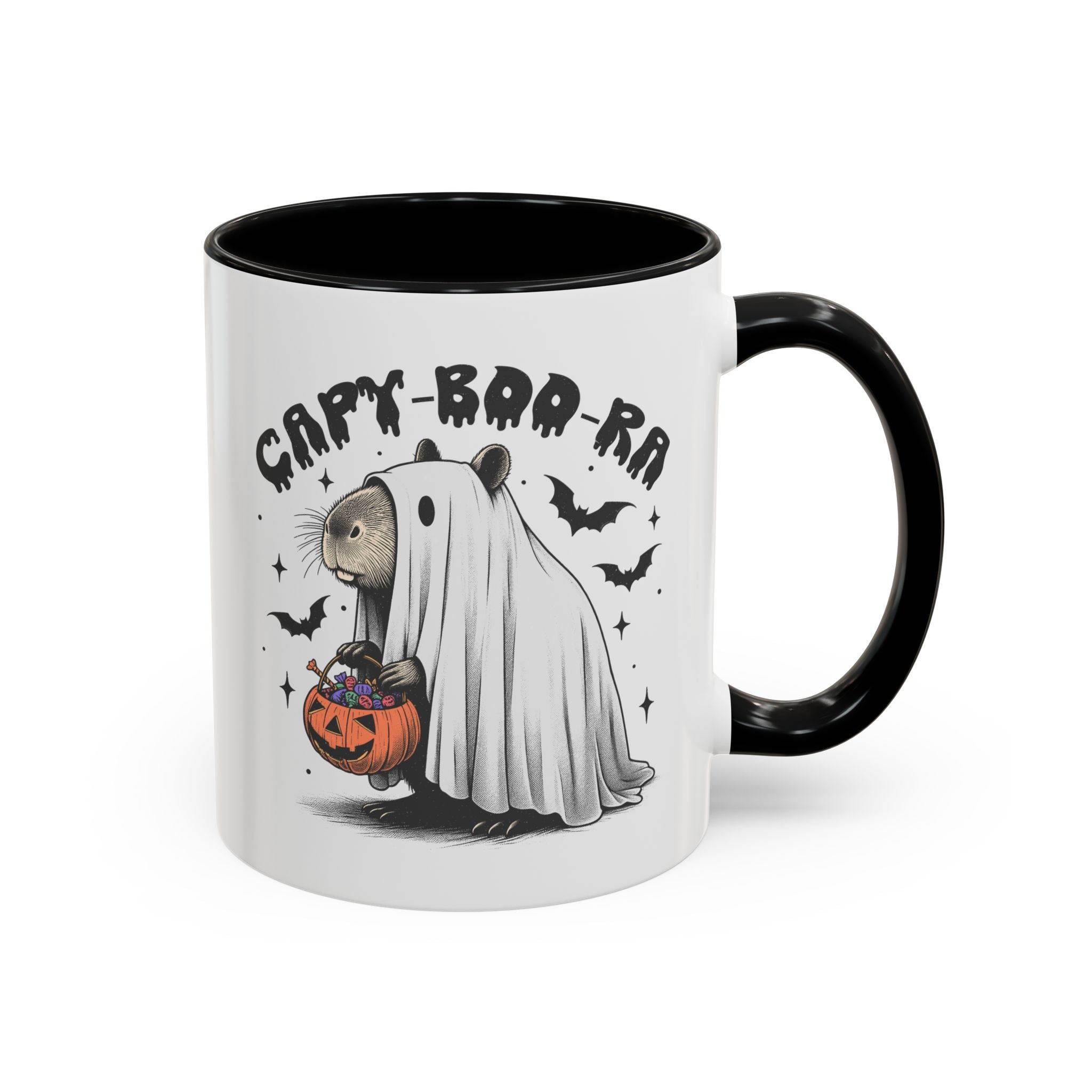 Capy Boo Ra, Capybara Mug - 11oz / Black - Wild Pour