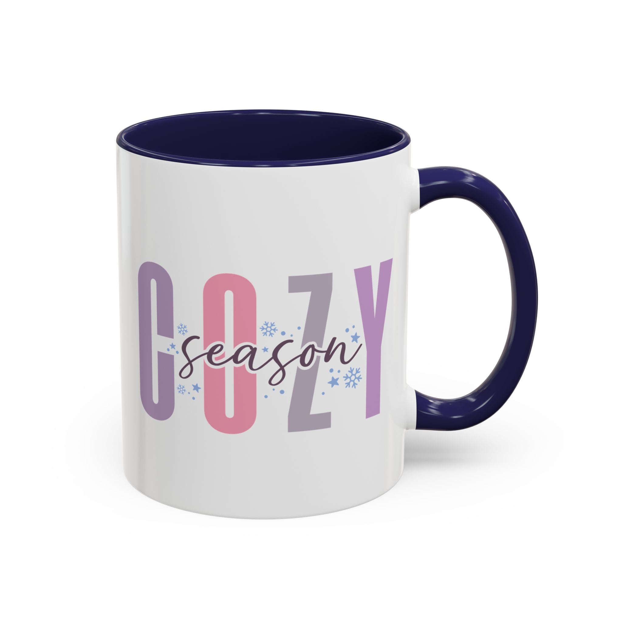 Cozy Season, Snowflake Mug - 11oz / Navy - Wild Pour