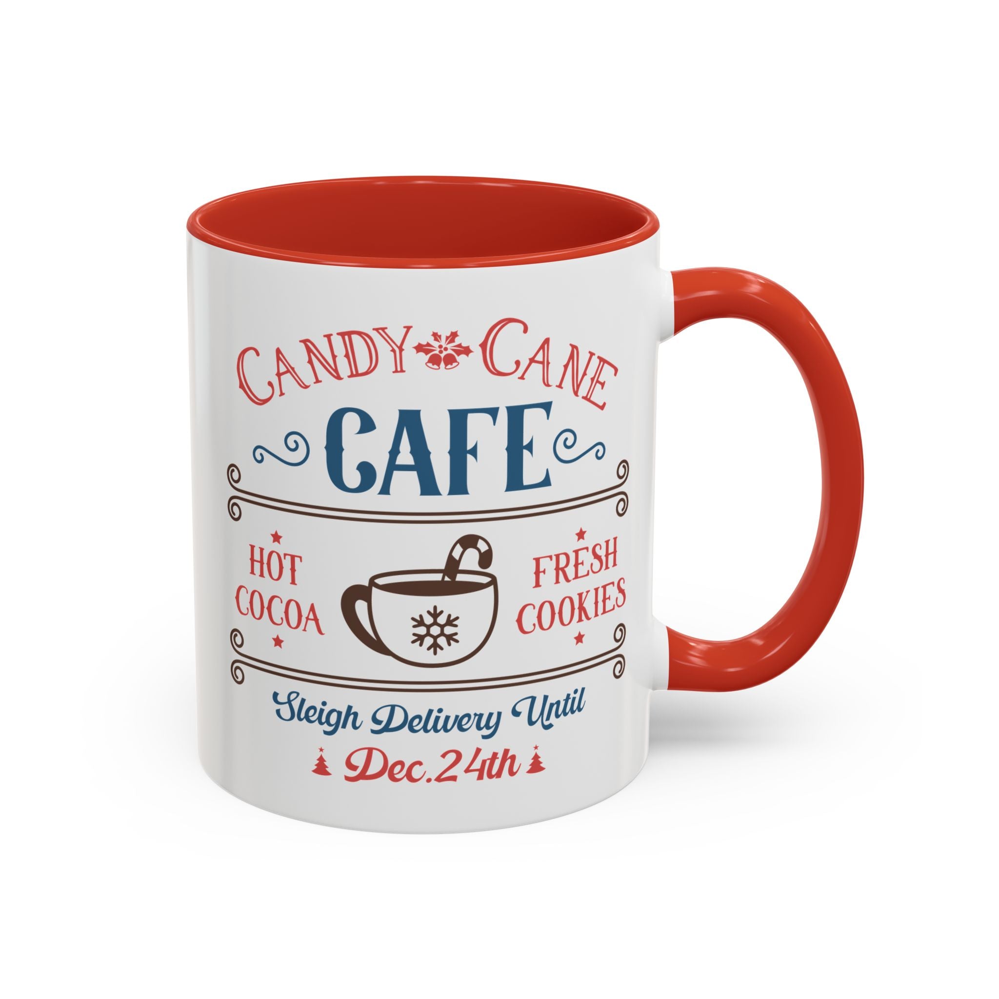 Candy Cane Cafe Mug - 11oz / Red - Wild Pour