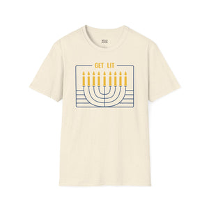 Get Lit, Menorah Tee - S / Natural - Wild Pour