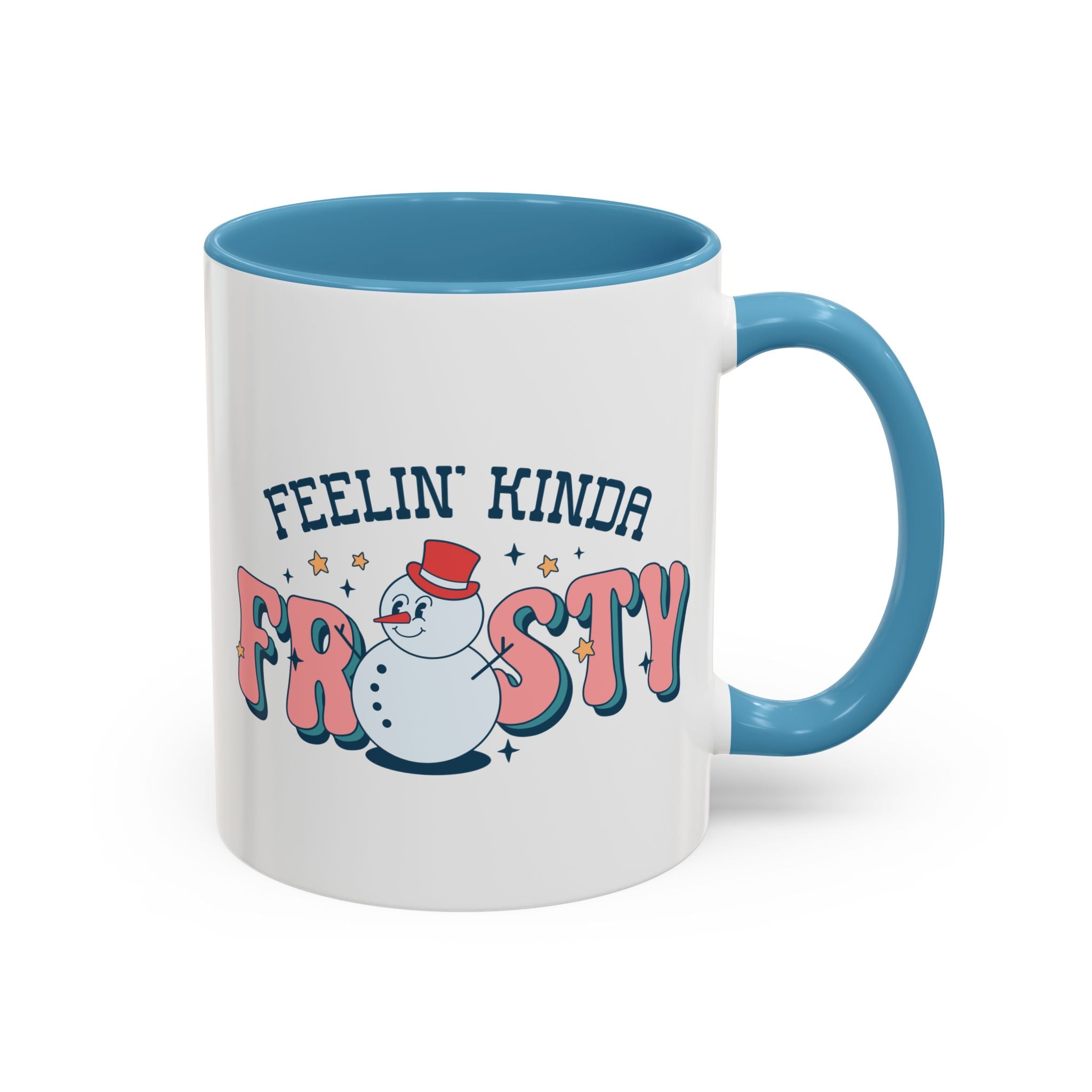 Feelin' Kinda Frosty, Snowman Mug - 11oz / Light Blue - Wild Pour