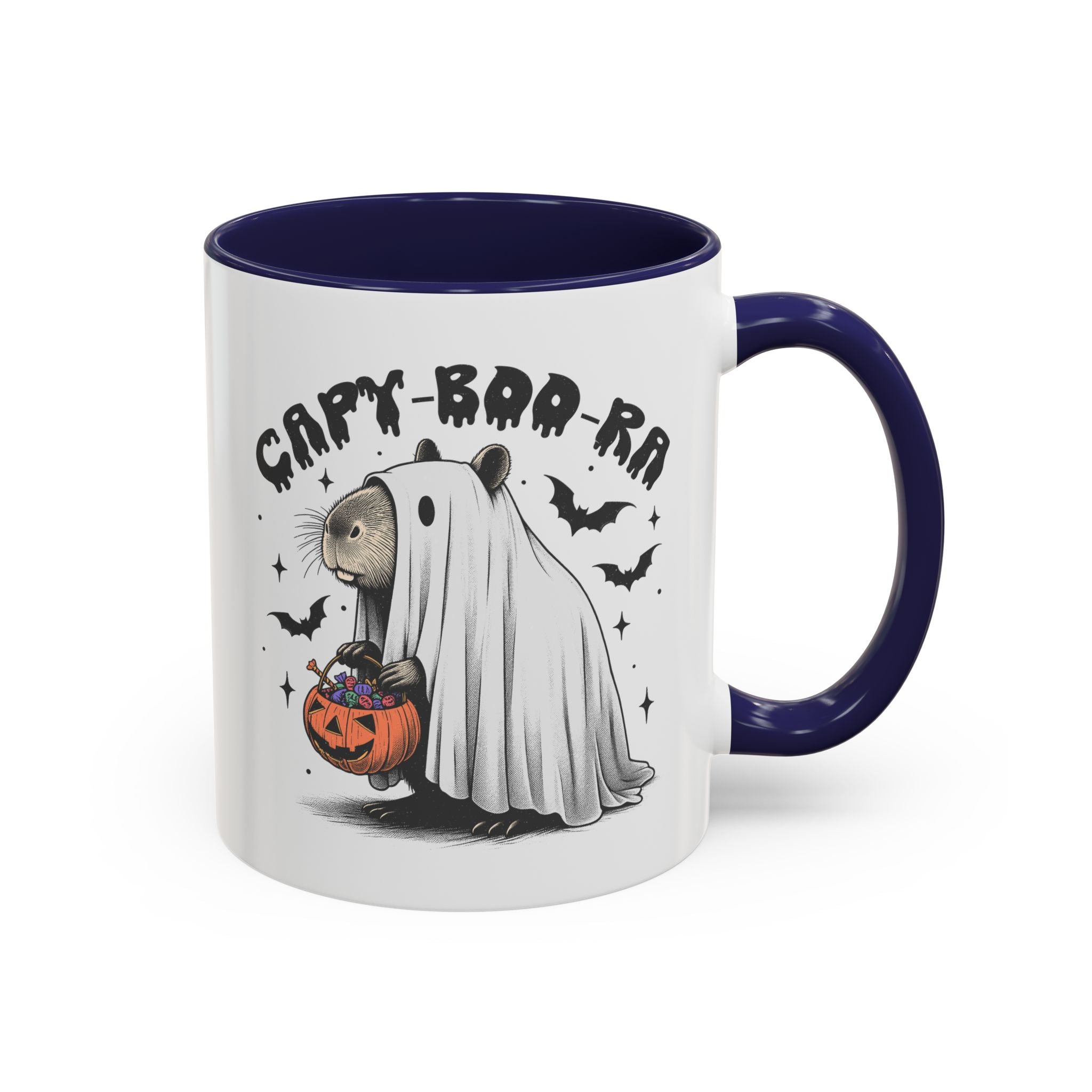 Capy Boo Ra, Capybara Mug - 11oz / Navy - Wild Pour