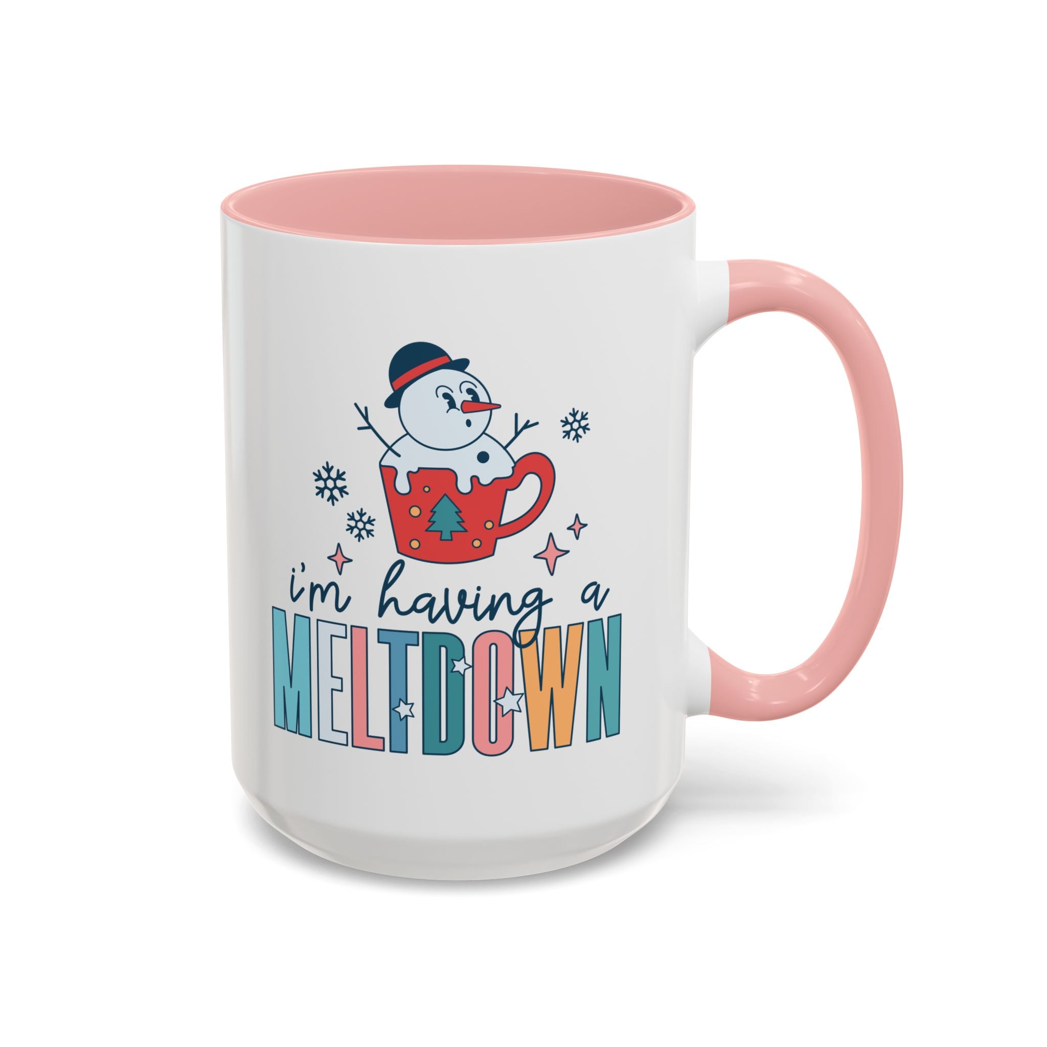 I'm Having a Meltdown, Snowman Mug - 15oz / Pink - Wild Pour