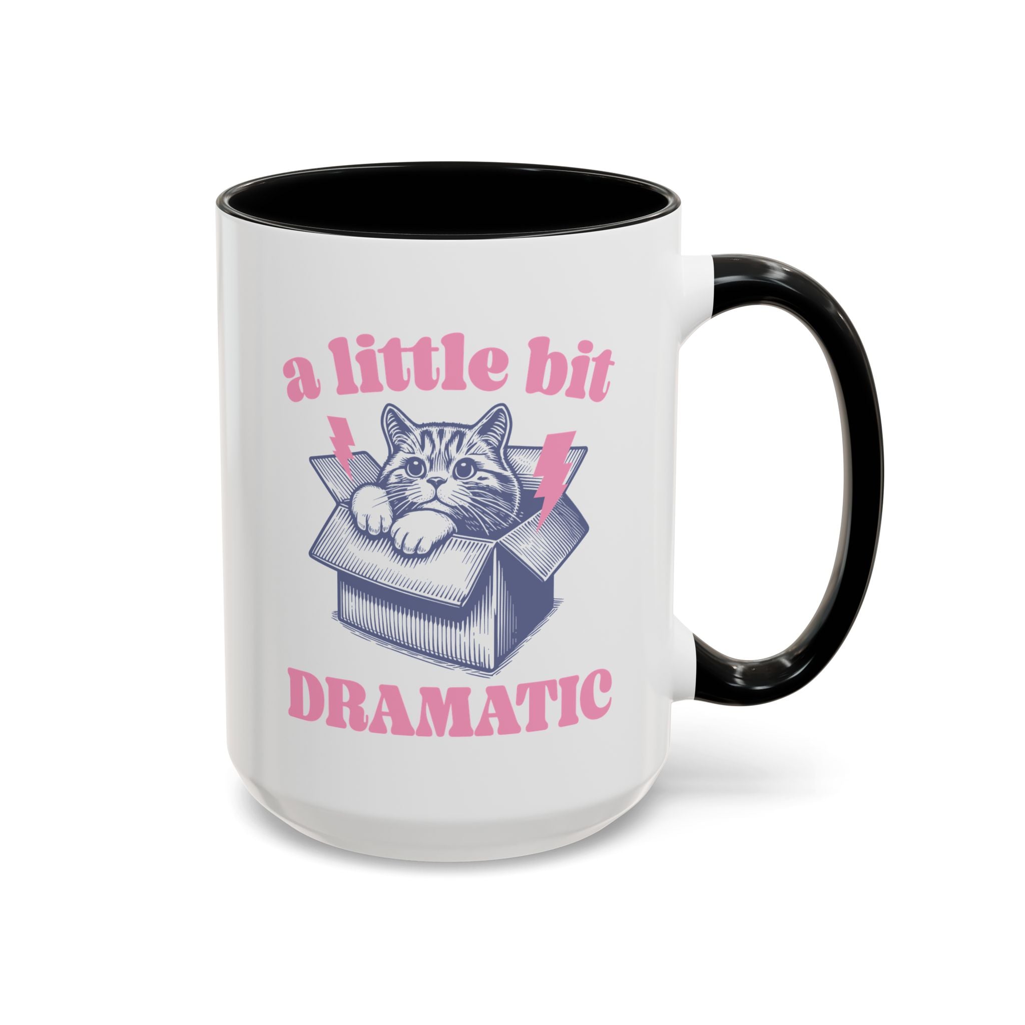 A Little Bit Dramatic Cat Mug - 15oz / Black - Wild Pour