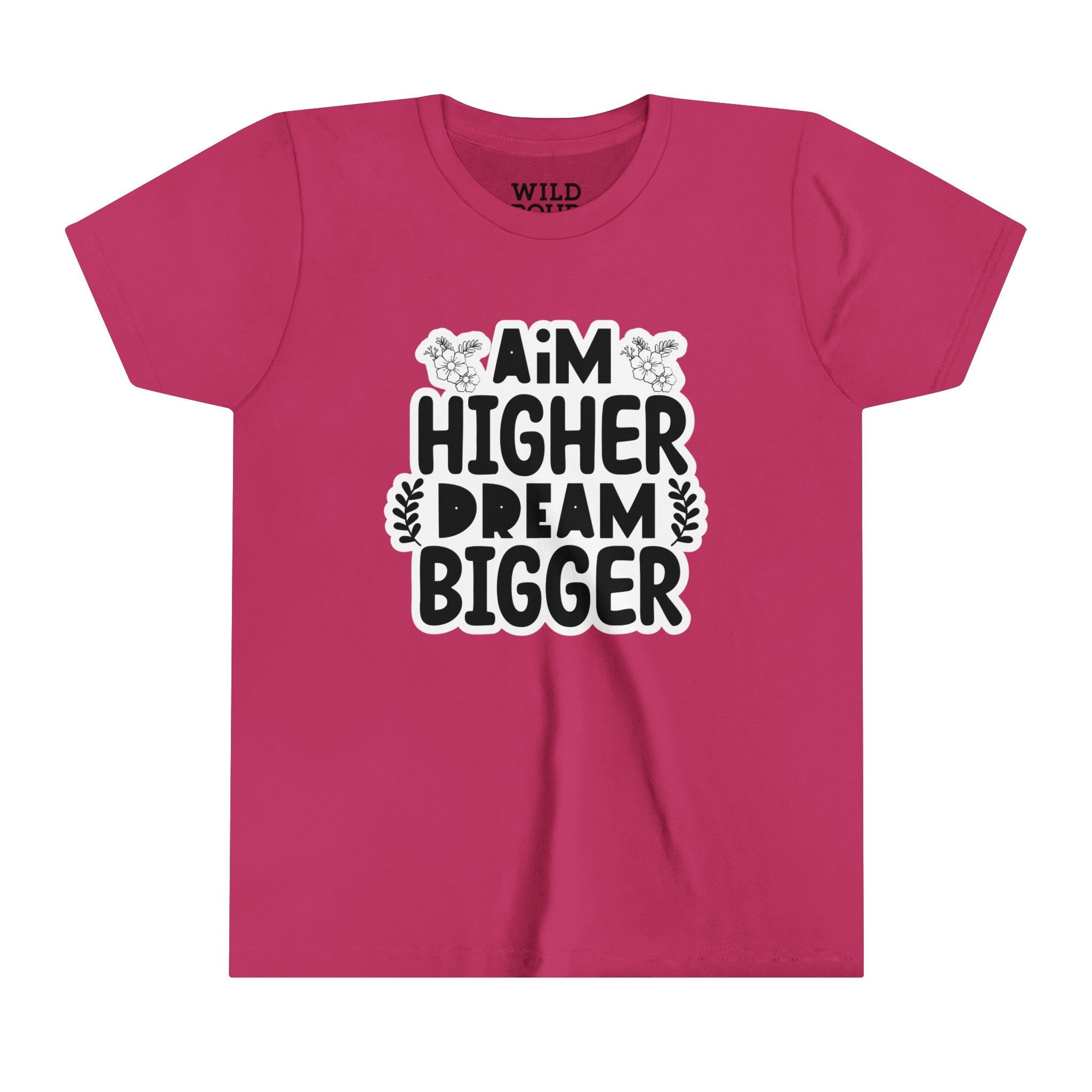 Aim Higher Dream Bigger Youth Tee - Berry / S - Wild Pour