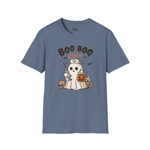 Boo Boo Crew Tee - Heather Indigo / S - Wild Pour