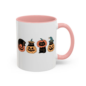 Black Cats and Pumpkins Mug - 11oz / Pink - Wild Pour