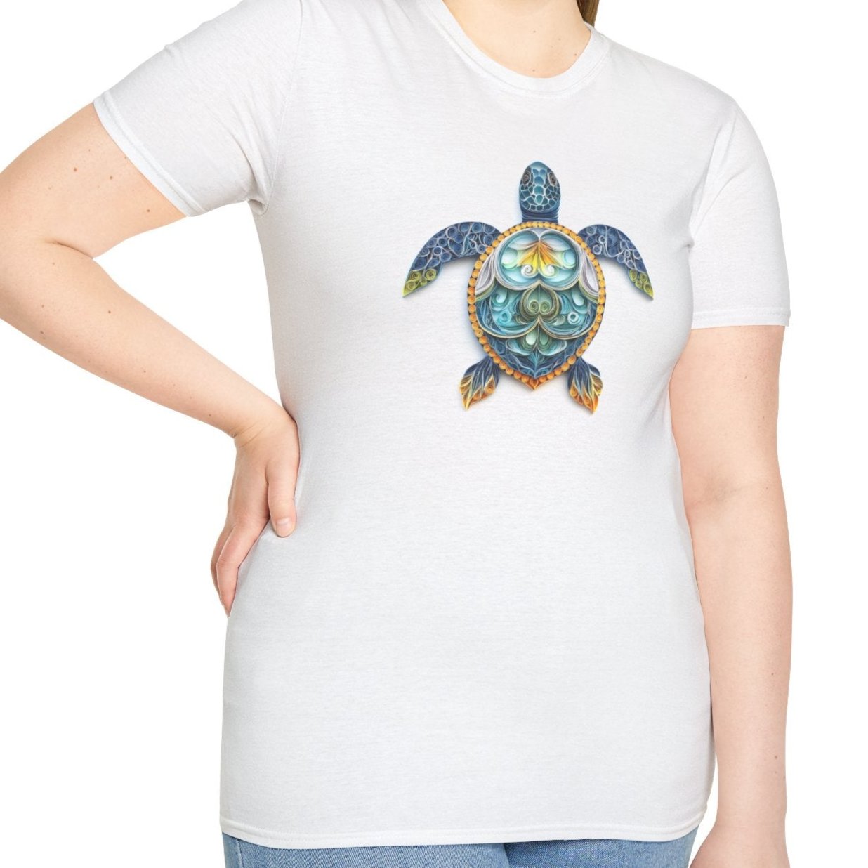 Sea Turtle, Paper Quilling Tee