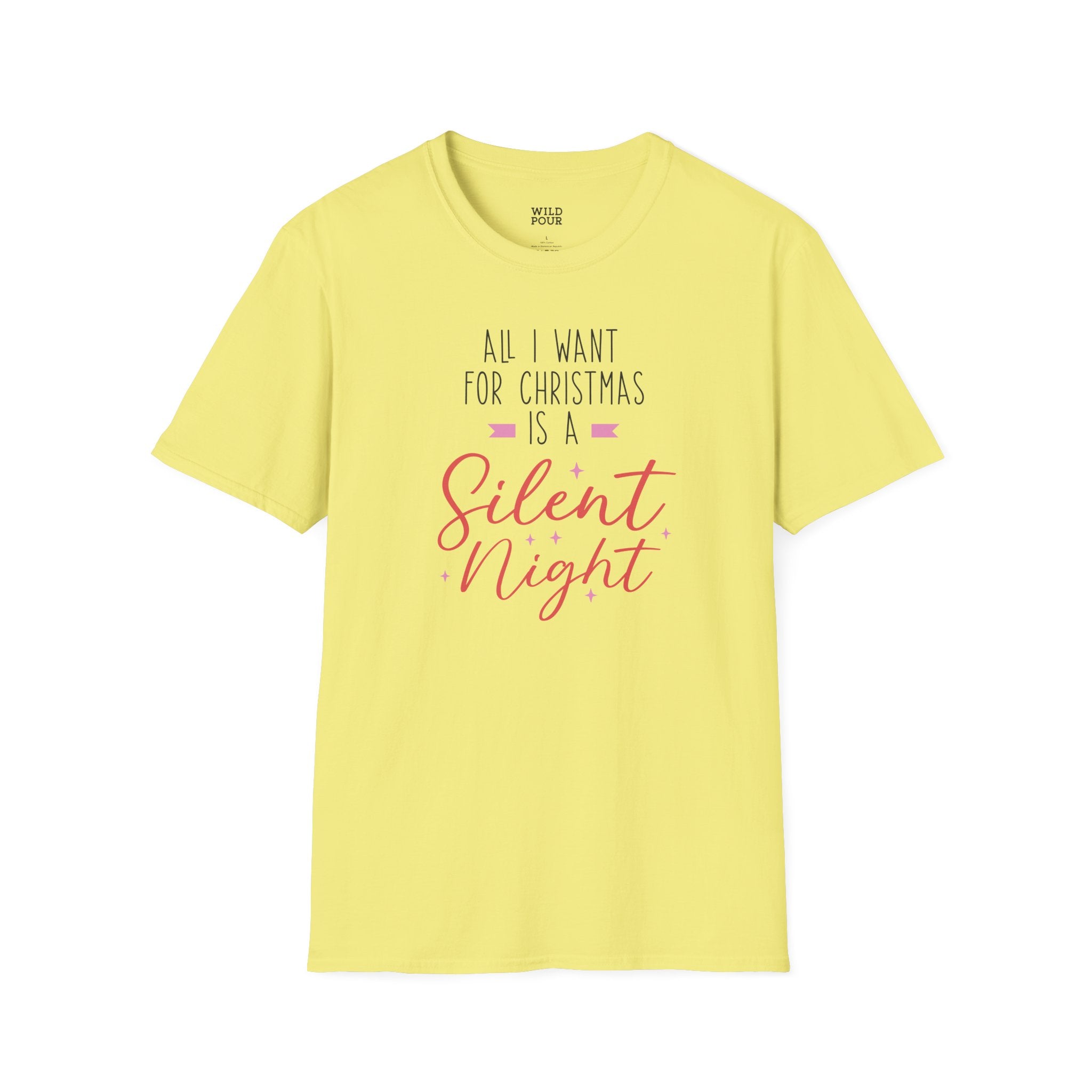 All I Want For Christmas is a Silent Night Tee - S / Cornsilk - Wild Pour