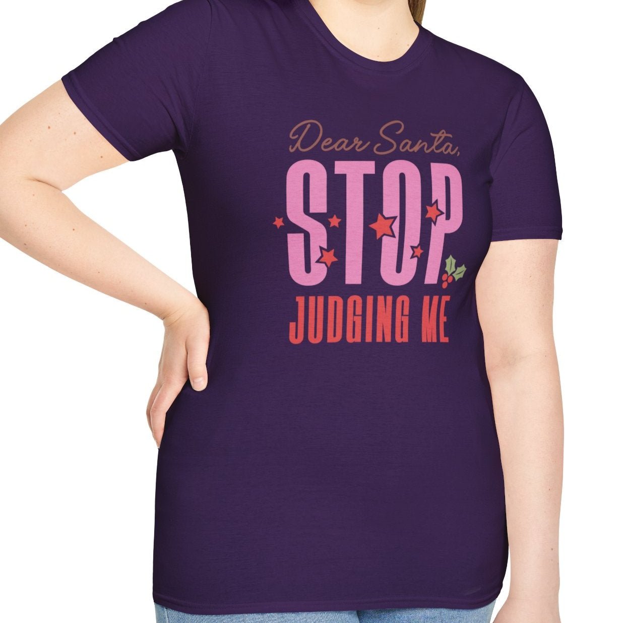 Dear Santa, Stop Judging Me Tee - Wild Pour