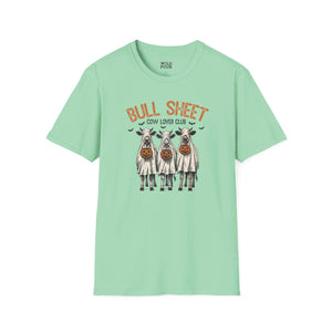 Bull Sheet - Cow Lovers Club, Vintage Cow Tee - S / Mint Green - Wild Pour