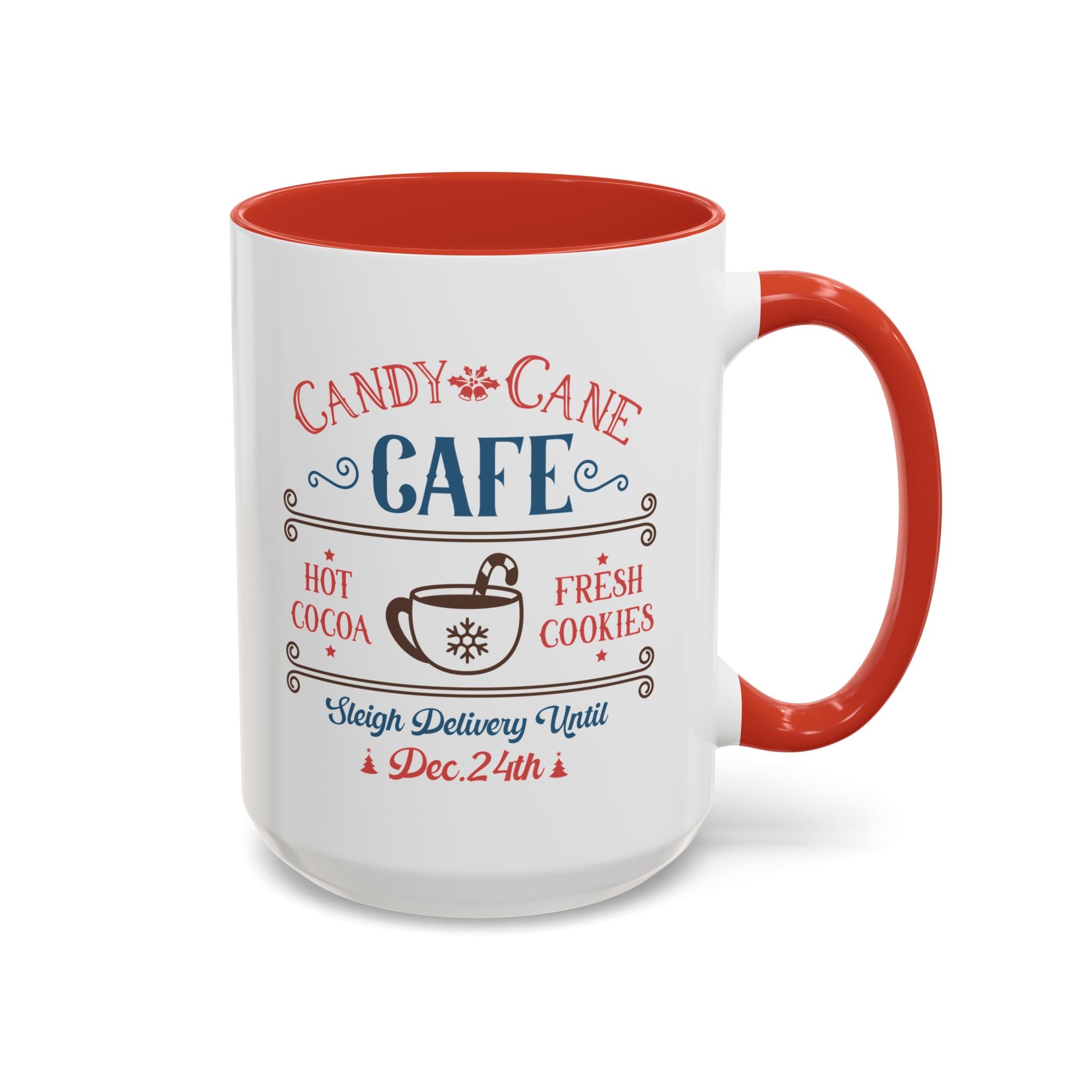 Candy Cane Cafe Mug - 15oz / Red - Wild Pour