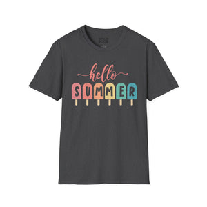 Hello Summer Popsicles Tee - Dark Heather / S - Wild Pour