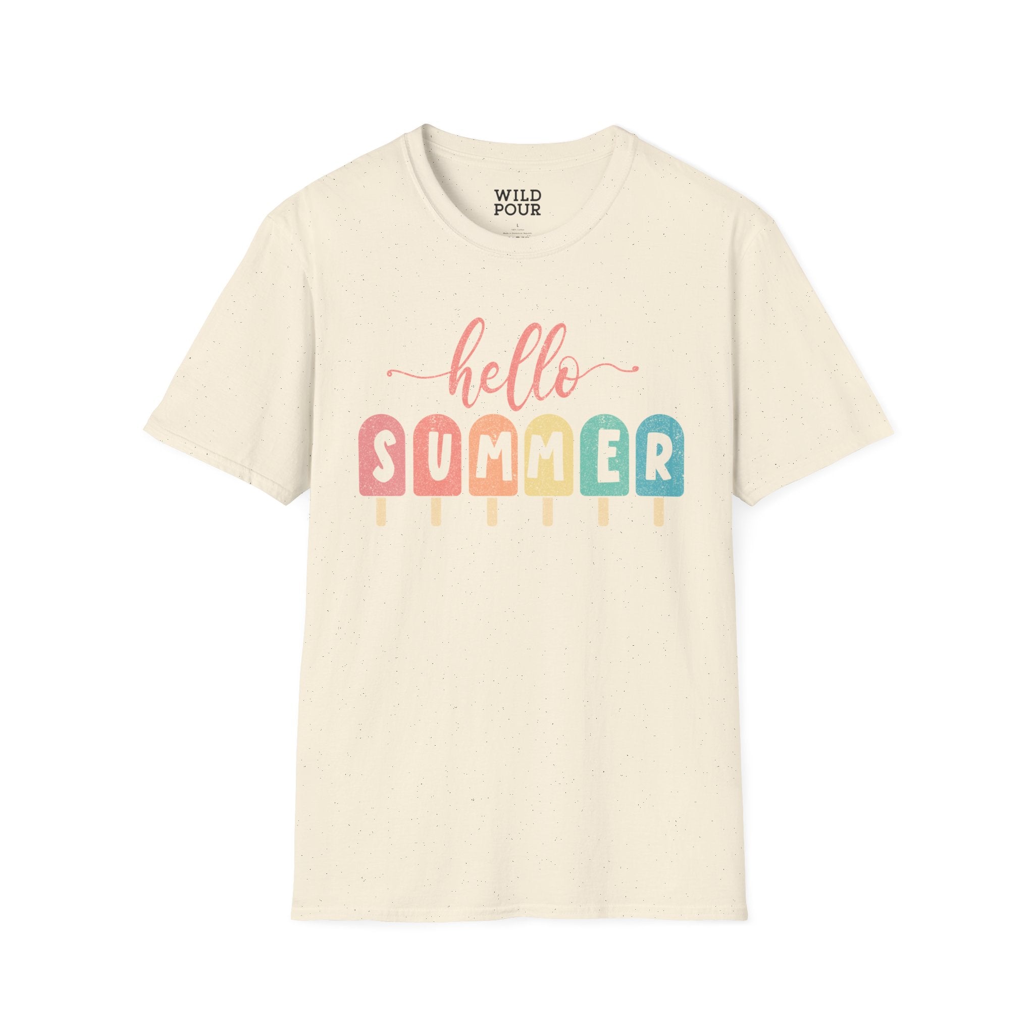 Hello Summer Popsicles Tee - Natural / S - Wild Pour