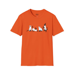 Cat Ghosts Tee - Orange / S - Wild Pour