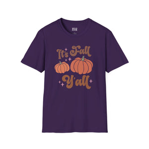 It's Fall Y'all, Autumn Tee - S / Purple - Wild Pour