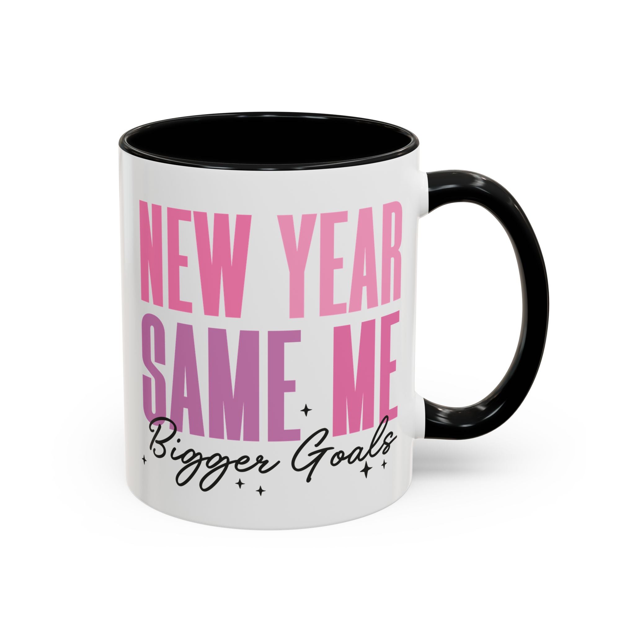 New Year, Same Me, Bigger Goals Mug - 11oz / Black - Wild Pour