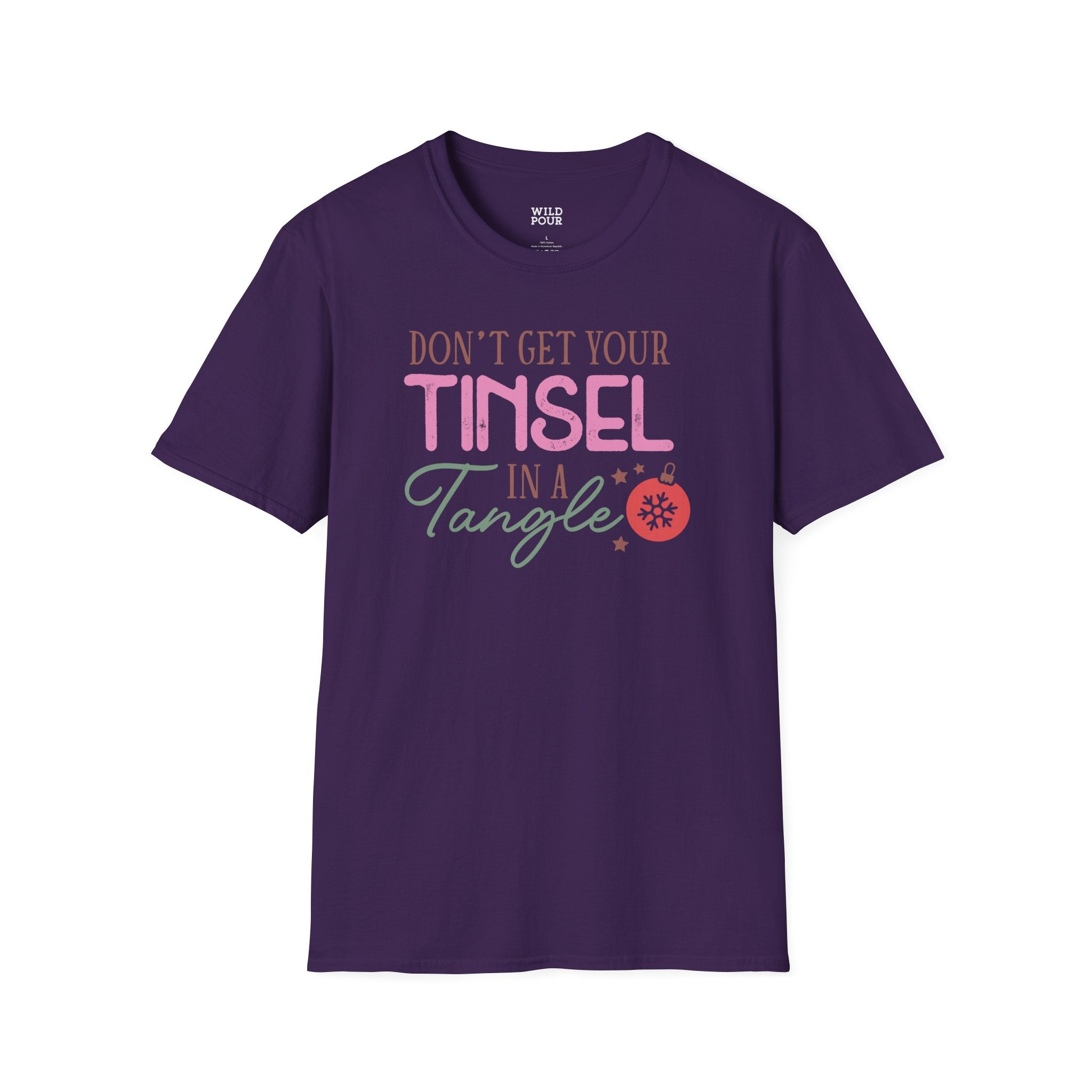 Don't Get Your Tinsel in a Tangle Tee - S / Purple - Wild Pour