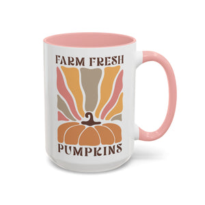 Farm Fresh Pumpkins Mug - 15oz / Pink - Wild Pour